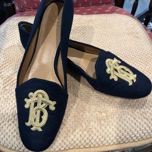 Navy suede Tory Burch low heel shoes 10M
